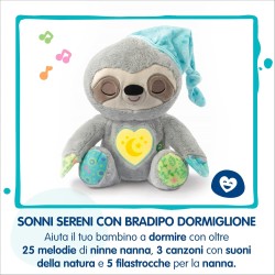 VTech Dormiglione, Dolce Nanna, Peluche con Luce Notturna Bambini, Luce Musicale con 25 Melodie e 3 Canzoni, 3 Modalità di Asco