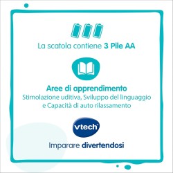 VTech Dormiglione, Dolce Nanna, Peluche con Luce Notturna Bambini, Luce Musicale con 25 Melodie e 3 Canzoni, 3 Modalità di Asco