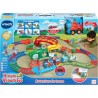 VTech Vroom Vroom Go - Avventure in Treno, Pista Trenino Elettrico con Ostacoli, Inclusa Locomotiva Motorizzata e Vagoni, 6 Zon