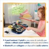 VTech Kidi DJ Drums, Batteria Elettronica per Bambini con Pad Luminosi, Giochi Musicali, Modalità Bluetooth e Microfono Integra