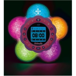 VTech KidiMagic Galaxy Light, Radiosveglia 9 in 1, Proiettore Bambini Aurora Boreale, Fiore Luminoso con Sensore di Movimento, 