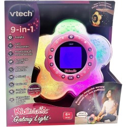 VTech KidiMagic Galaxy Light, Radiosveglia 9 in 1, Proiettore Bambini Aurora Boreale, Fiore Luminoso con Sensore di Movimento, 