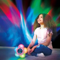 VTech KidiMagic Galaxy Light, Radiosveglia 9 in 1, Proiettore Bambini Aurora Boreale, Fiore Luminoso con Sensore di Movimento, 