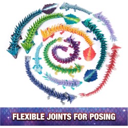 CrystaLynx Dragons, statuetta giocattolo articolata da 31,8 cm con scatola cieca, da collezione, decorazione per casa, ufficio 