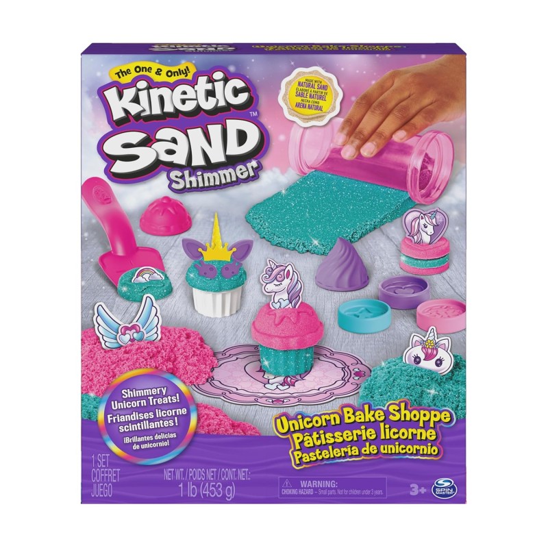 Kinetic Sand Set da Cucina Unicorno – con Accessori da 454 g per Un Gioco di Ruolo Creativo, dai 3 Anni in su