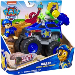 Paw Patrol: Rescue Wheels, Auto di Pattuglia di Chase, Veicolo Giocattolo con Lanciamissili e Personaggio Collezionabile, Gioca