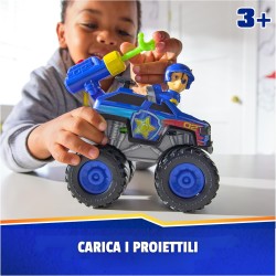 Paw Patrol: Rescue Wheels, Auto di Pattuglia di Chase, Veicolo Giocattolo con Lanciamissili e Personaggio Collezionabile, Gioca