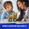 Paw Patrol: Rescue Wheels, Bulldozer di Rubble, Veicolo Giocattolo con Trasformazione e Personaggio Collezionabile, Giocattoli 