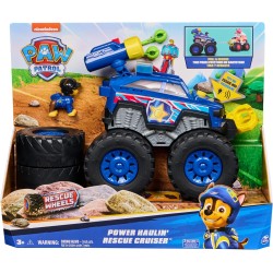 PAW Patrol: Rescue Wheels Chase Deluxe, Veicolo Giocattolo con Propulsore, Argano Motorizzato, Luci e Suoni, Giocattoli per Bam