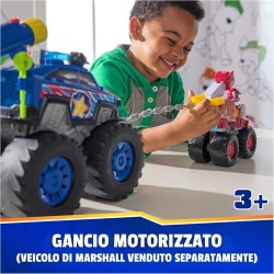 PAW Patrol: Rescue Wheels Chase Deluxe, Veicolo Giocattolo con Propulsore, Argano Motorizzato, Luci e Suoni, Giocattoli per Bam