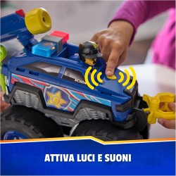PAW Patrol: Rescue Wheels Chase Deluxe, Veicolo Giocattolo con Propulsore, Argano Motorizzato, Luci e Suoni, Giocattoli per Bam