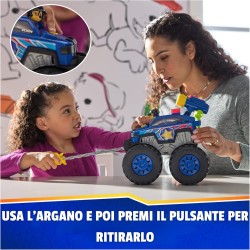 PAW Patrol: Rescue Wheels Chase Deluxe, Veicolo Giocattolo con Propulsore, Argano Motorizzato, Luci e Suoni, Giocattoli per Bam