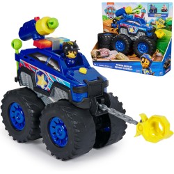 PAW Patrol: Rescue Wheels Chase Deluxe, Veicolo Giocattolo con Propulsore, Argano Motorizzato, Luci e Suoni, Giocattoli per Bam