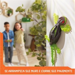 HEX BOTS Geco Telecomandato, Giocattolo Interattivo Radiocomandato, Ricaricabile con Cavetto USB, Si Arrampica sulle Pareti e C