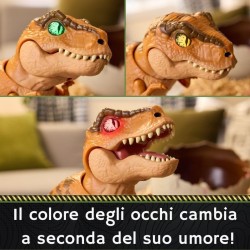 Jurassic World, Dinosauro Interattivo con Uovo, Fai Schiudere e Addestra il Tuo Cucciolo di Dinosauro con Oltre 100 Suoni e Rea