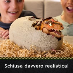 Jurassic World, Dinosauro Interattivo con Uovo, Fai Schiudere e Addestra il Tuo Cucciolo di Dinosauro con Oltre 100 Suoni e Rea