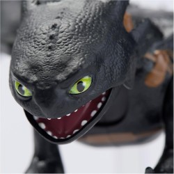 DreamWorks Dragons, How to Train Your Dragon, Sdentato Sputafuoco, Action Figure con Luci, Suoni e Ali da 38 cm, Giocattoli per