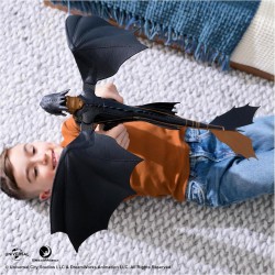 DreamWorks Dragons, How to Train Your Dragon, Sdentato Sputafuoco, Action Figure con Luci, Suoni e Ali da 38 cm, Giocattoli per