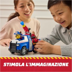 Paw Patrol Fire Rescue: Veicolo Antincendio di Chase con Personaggio, Lanciamissili e Camion Giocattolo, Giocattoli per Bambini