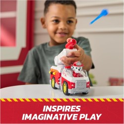 Paw Patrol Fire Rescue: Camion dei Pompieri di Marshall con Action Figure, lanciamissili e Camion Giocattolo, Giocattoli per Ba