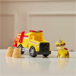 Paw Patrol Fire Rescue: Camion Ribaltabile Antincendio di Rubble con Personaggio, Proiettili e Camion Giocattolo, Giocattoli pe