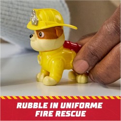 Paw Patrol Fire Rescue: Camion Ribaltabile Antincendio di Rubble con Personaggio, Proiettili e Camion Giocattolo, Giocattoli pe
