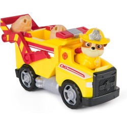 Paw Patrol Fire Rescue: Camion Ribaltabile Antincendio di Rubble con Personaggio, Proiettili e Camion Giocattolo, Giocattoli pe