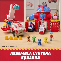 Paw Patrol Fire Rescue, Stazione dei Pompieri, con Personaggio Marshall, Camion dei Pompieri, Luci e Suoni e Lanciatore, Giocat