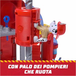 Paw Patrol Fire Rescue, Stazione dei Pompieri, con Personaggio Marshall, Camion dei Pompieri, Luci e Suoni e Lanciatore, Giocat