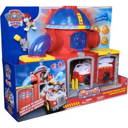 Paw Patrol Fire Rescue, Stazione dei Pompieri, con Personaggio Marshall, Camion dei Pompieri, Luci e Suoni e Lanciatore, Giocat