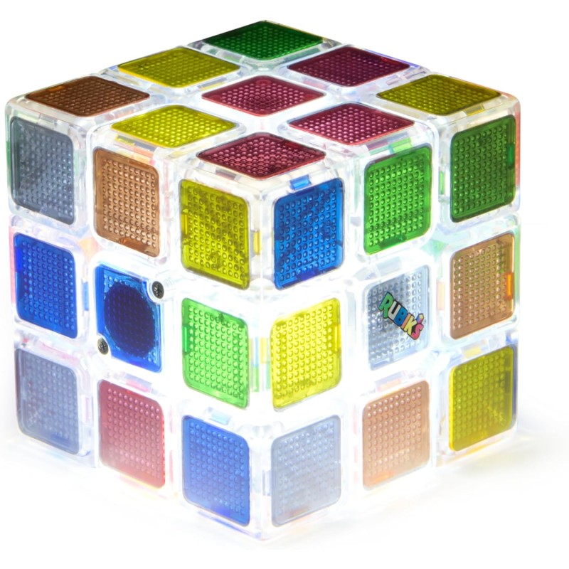 Rubik s Cubo, Cubo Pulse Originale con Luci Lampeggianti per una Sfida Contro il Tempo, Antistress e Rompicapo per Adulti e Bam
