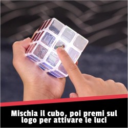 Rubik s Cubo, Cubo Pulse Originale con Luci Lampeggianti per una Sfida Contro il Tempo, Antistress e Rompicapo per Adulti e Bam