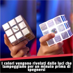 Rubik s Cubo, Cubo Pulse Originale con Luci Lampeggianti per una Sfida Contro il Tempo, Antistress e Rompicapo per Adulti e Bam
