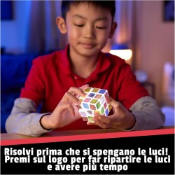 Rubik s Cubo, Cubo Pulse Originale con Luci Lampeggianti per una Sfida Contro il Tempo, Antistress e Rompicapo per Adulti e Bam
