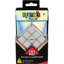 Rubik s Cubo, Cubo Pulse Originale con Luci Lampeggianti per una Sfida Contro il Tempo, Antistress e Rompicapo per Adulti e Bam