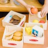 Melissa & Doug Set Gruppi di Cibo - Cibo Giocattolo da Tagliare in Legno, Accessori Cucina Montessori, Giochi Educativi, Regalo