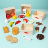 Melissa & Doug Set Gruppi di Cibo - Cibo Giocattolo da Tagliare in Legno, Accessori Cucina Montessori, Giochi Educativi, Regalo