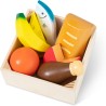 Melissa & Doug Set Gruppi di Cibo - Cibo Giocattolo da Tagliare in Legno, Accessori Cucina Montessori, Giochi Educativi, Regalo