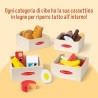 Melissa & Doug Set Gruppi di Cibo - Cibo Giocattolo da Tagliare in Legno, Accessori Cucina Montessori, Giochi Educativi, Regalo