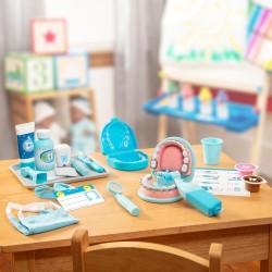 Melissa & Doug Set Per Piccoli Dentisti - Gioco Dentista con Attrezzi, Valigetta Medico, Giocattolo Educativo, Giochi di Imitaz