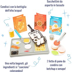 Melissa & Doug Set Water Wow! Griglia da Gioco - Gioco Educativo per Cucinare, Cibo Che Cambia Colore con l Acqua, Regalo per B