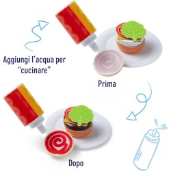 Melissa & Doug Set Water Wow! Griglia da Gioco - Gioco Educativo per Cucinare, Cibo Che Cambia Colore con l Acqua, Regalo per B