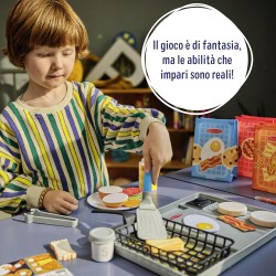 Melissa & Doug Set Water Wow! Griglia da Gioco - Gioco Educativo per Cucinare, Cibo Che Cambia Colore con l Acqua, Regalo per B