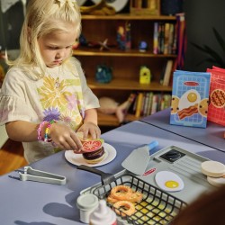 Melissa & Doug Set Water Wow! Griglia da Gioco - Gioco Educativo per Cucinare, Cibo Che Cambia Colore con l Acqua, Regalo per B