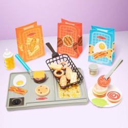 Melissa & Doug Set Water Wow! Griglia da Gioco - Gioco Educativo per Cucinare, Cibo Che Cambia Colore con l Acqua, Regalo per B