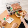 Melissa & Doug Forno della Pizza - Pizzeria Giocattolo in Legno con Cibo Accessori, Gioco di Imitazione Montessori, Regalo Educ
