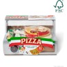 Melissa & Doug Forno della Pizza - Pizzeria Giocattolo in Legno con Cibo Accessori, Gioco di Imitazione Montessori, Regalo Educ