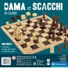 Clementoni - 16828 Dama e Scacchi in Legno, Gioco da Tavolo Ragazzi 6+ Anni e Adulti, per 2 Giocatori, Idea Regalo Made in Ital