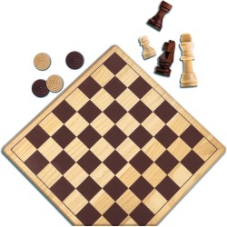 Clementoni - 16828 Dama e Scacchi in Legno, Gioco da Tavolo Ragazzi 6+ Anni e Adulti, per 2 Giocatori, Idea Regalo Made in Ital