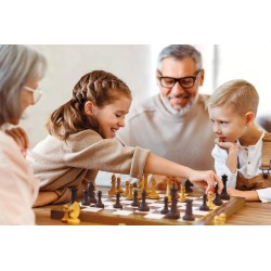 Clementoni - 16828 Dama e Scacchi in Legno, Gioco da Tavolo Ragazzi 6+ Anni e Adulti, per 2 Giocatori, Idea Regalo Made in Ital